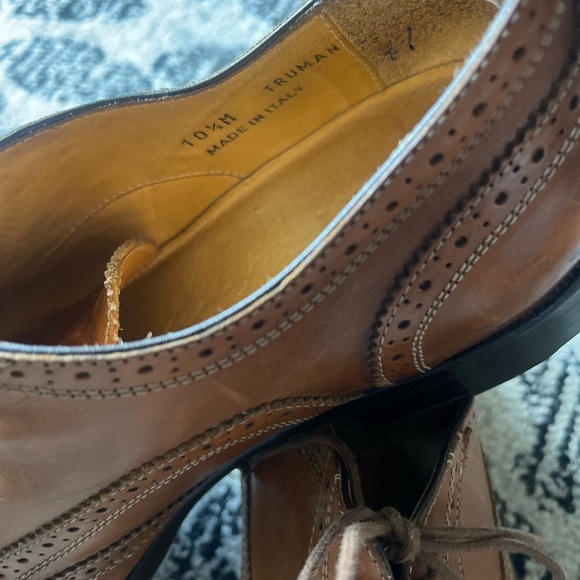 Truman Italian Elegant Tan Leather Derby Shoes main image 6